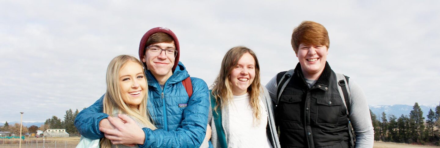 Smiling group of students