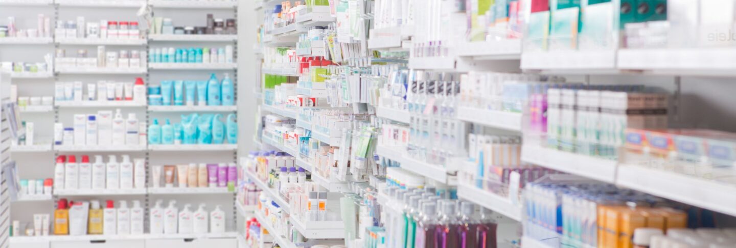 shelves of medicine