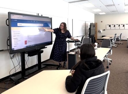 student learning in a classroom