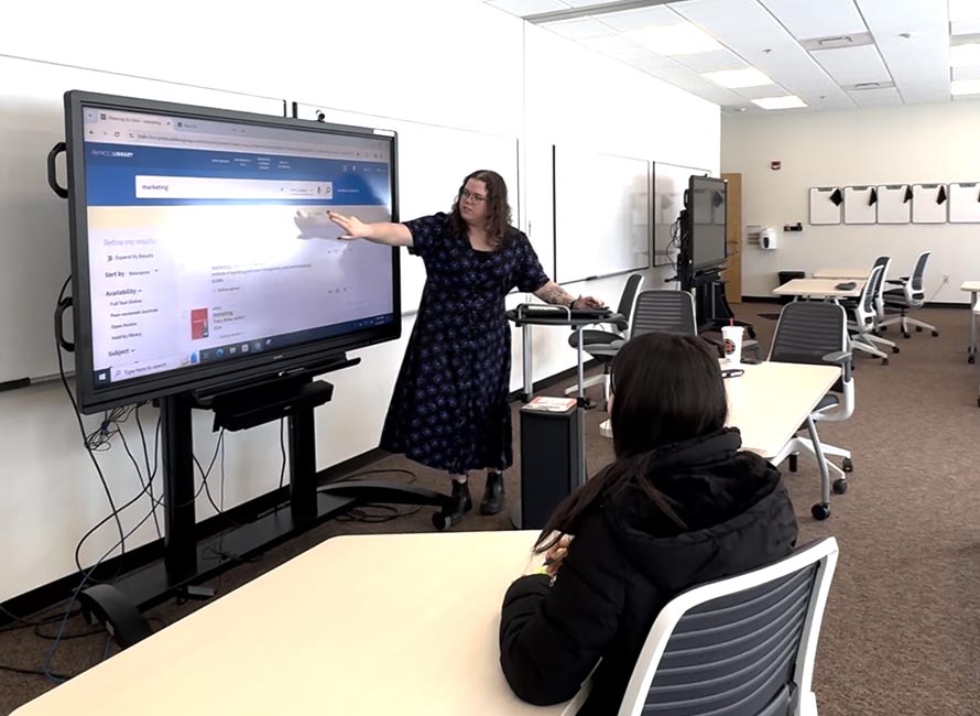 student learning in a classroom