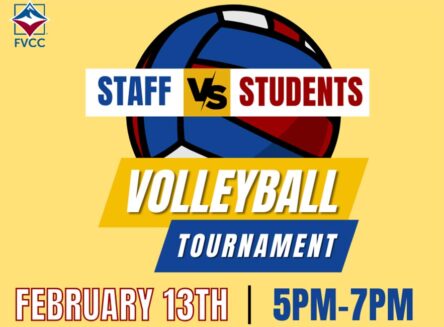 staff vs student volleyball tournament graphic
